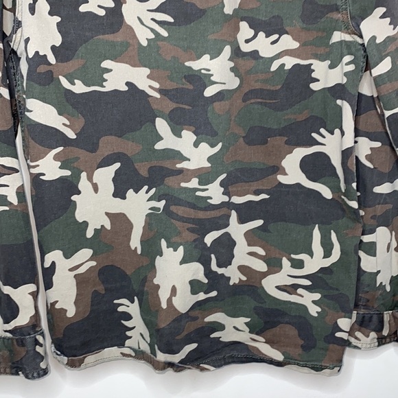 Sanctuary Tan Camo 4 Pocket Military Utility Cotton Blend Jacket Size Medium - Picture 12 of 15